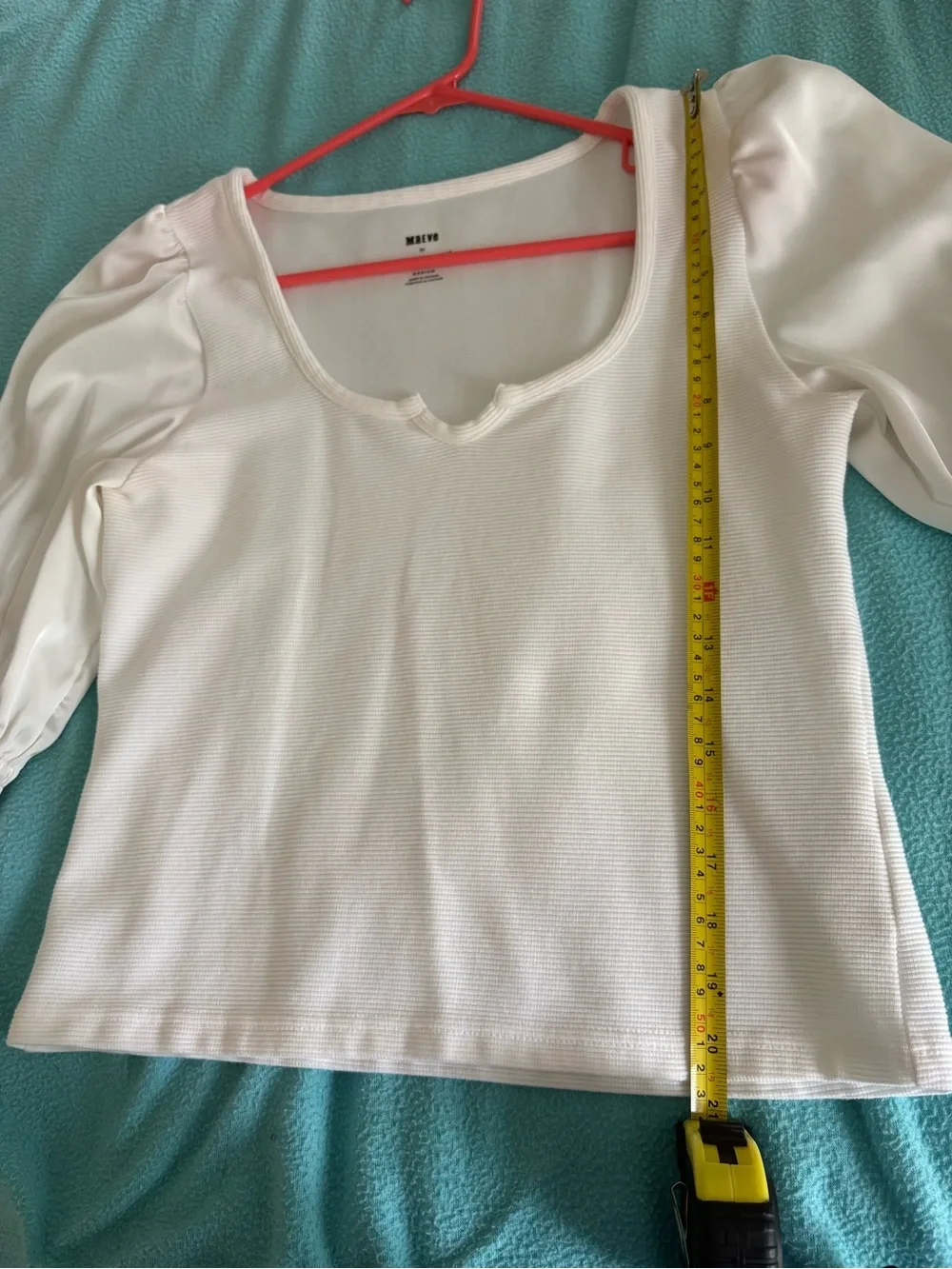 Anthropologie Maeve Ribbed Tiered Sleeve Top